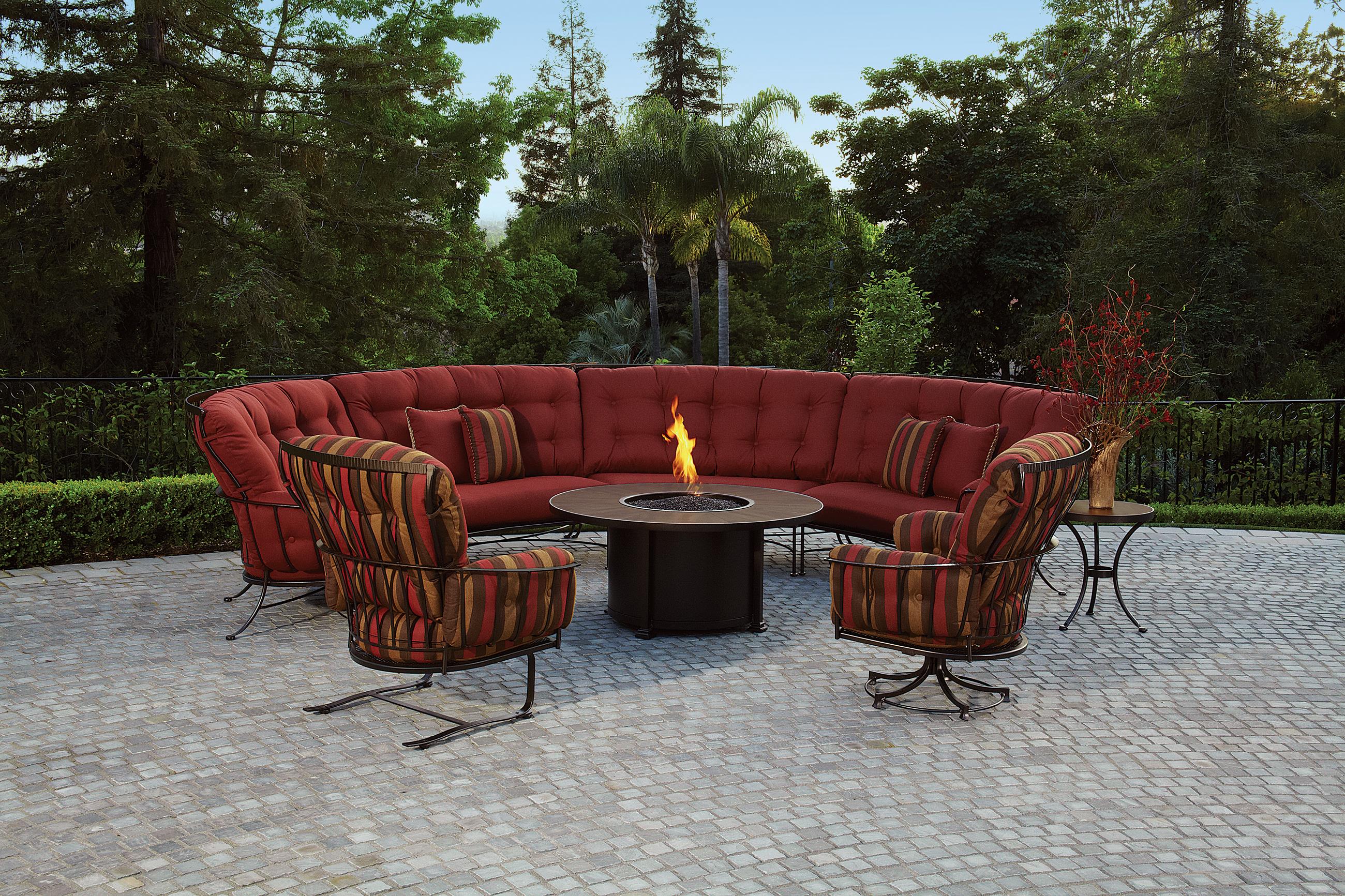 Wrought iron sales sectional patio furniture